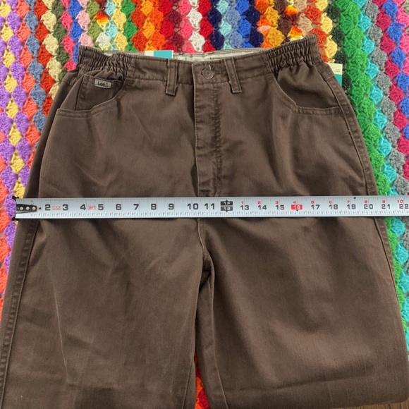 Vintage Deadstock 90s Lee Chocolate Tapered Relaxed Elastic Waist Jeans … - Picture 11 of 15